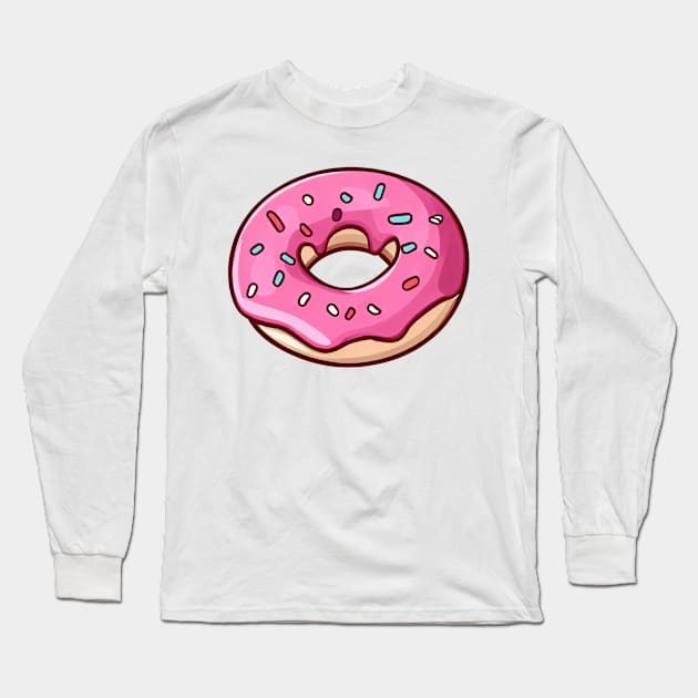 Donut Shirt Long Sleeve T-Shirt by Weird Lines